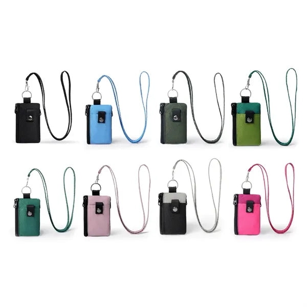 Tactical RFID Blocking Ripstop Neck Wallet With Lanyard