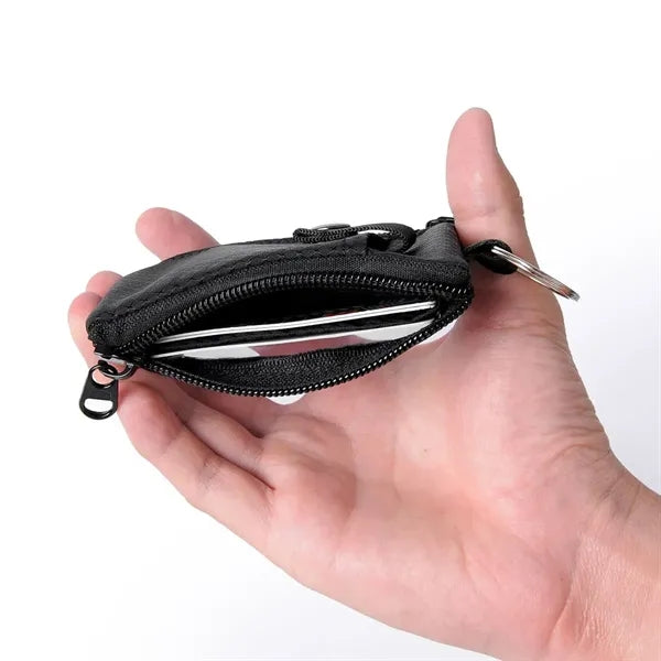Tactical RFID Blocking Ripstop Neck Wallet With Lanyard