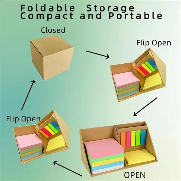 All-in-One Cube Sticky Notes with Pen Holder