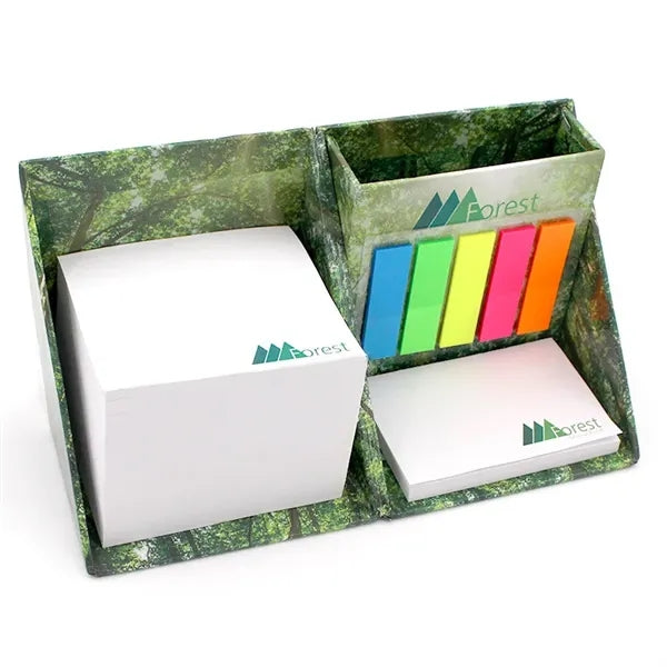 All-in-One Cube Sticky Notes with Pen Holder