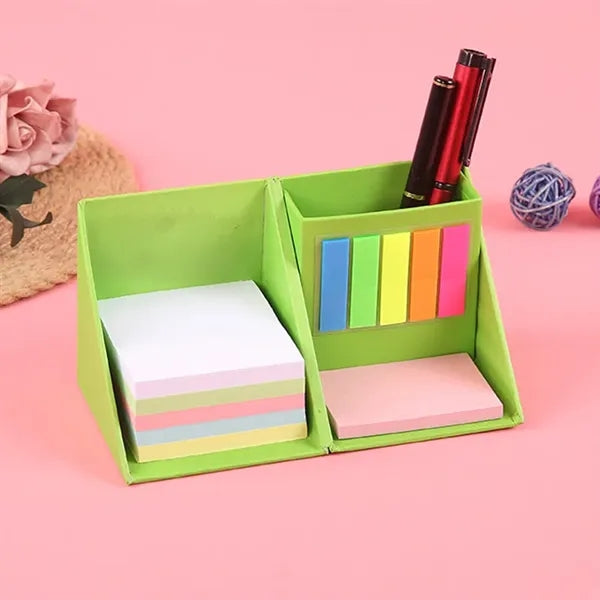 All-in-One Cube Sticky Notes with Pen Holder