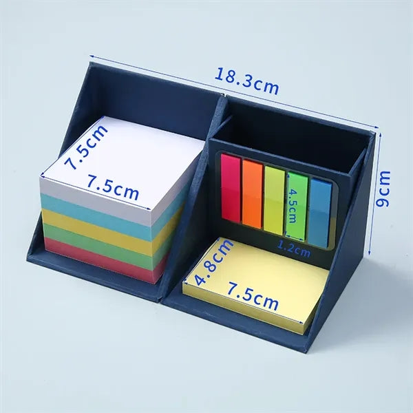 All-in-One Cube Sticky Notes with Pen Holder
