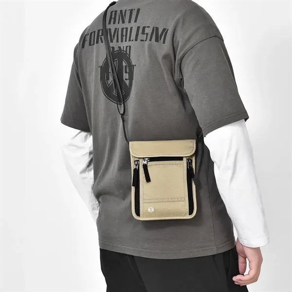 RFID Blocking Travel Neck Wallet Passport Holder