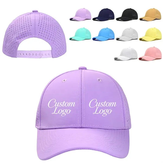 Men Quick Dry Baseball Cap Laser Cut Mesh Snapback Hat