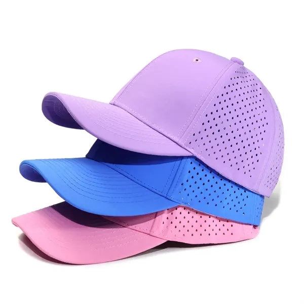 Men Quick Dry Baseball Cap Laser Cut Mesh Snapback Hat