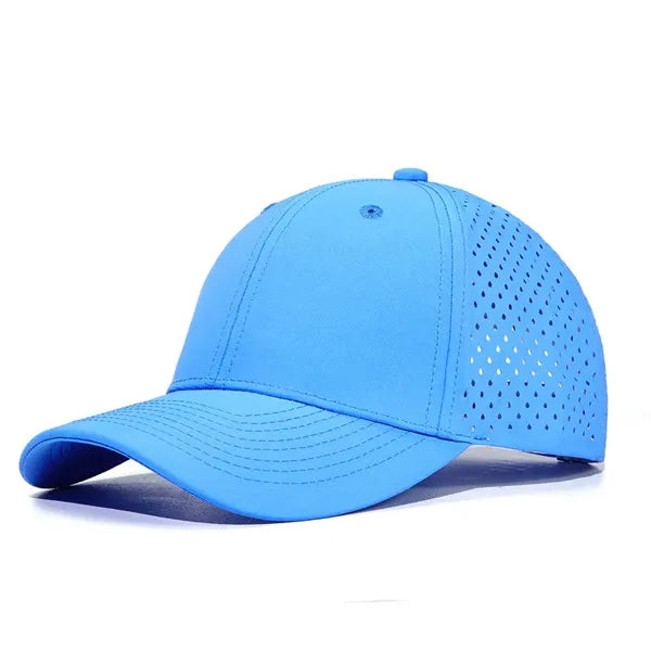 Men Quick Dry Baseball Cap Laser Cut Mesh Snapback Hat