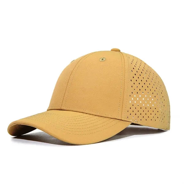 Men Quick Dry Baseball Cap Laser Cut Mesh Snapback Hat