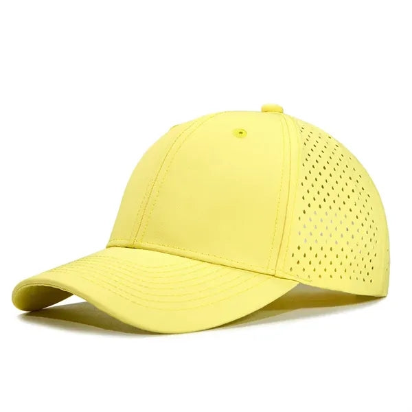 Men Quick Dry Baseball Cap Laser Cut Mesh Snapback Hat