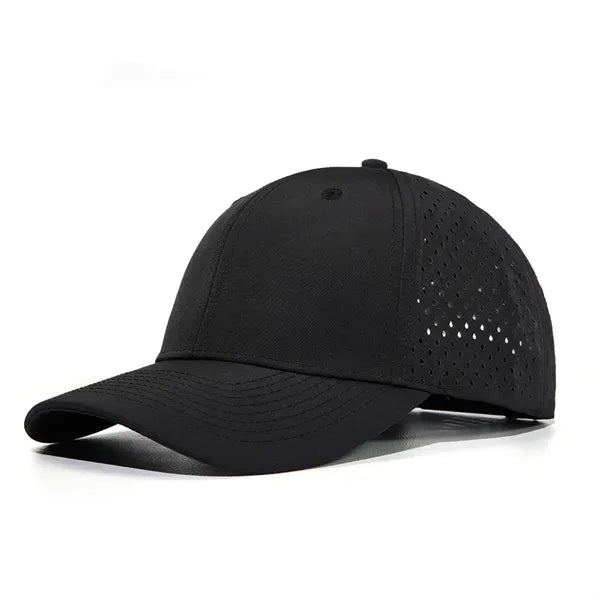 Men Quick Dry Baseball Cap Laser Cut Mesh Snapback Hat