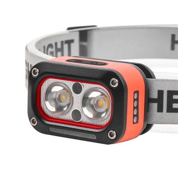 Rechargeable Motion Sensor LED Headlamp for Hiking