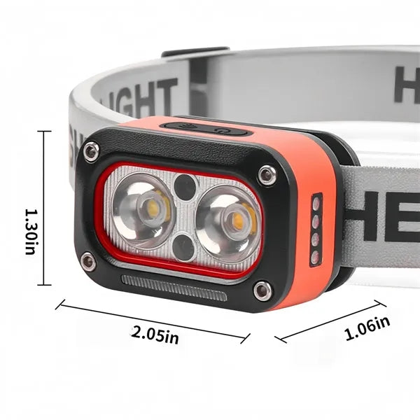 Rechargeable Motion Sensor LED Headlamp for Hiking