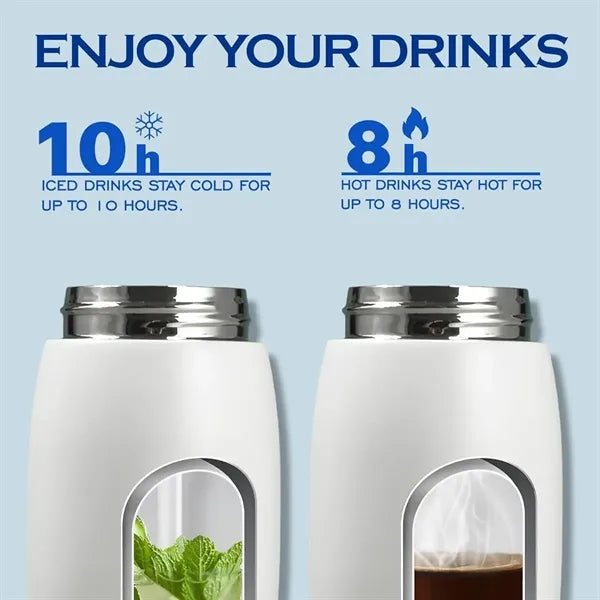 22 Oz Insulated Steel Water Bottle with Carry Strap