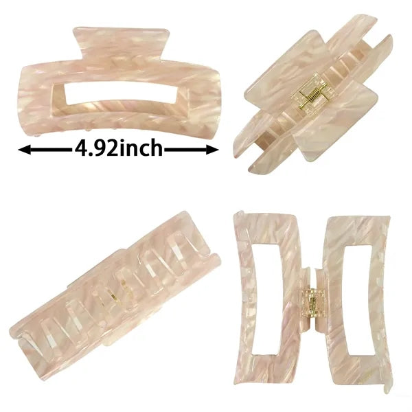 4.92Inch Oversize Large Rectangular Acetate Women Hair Clip