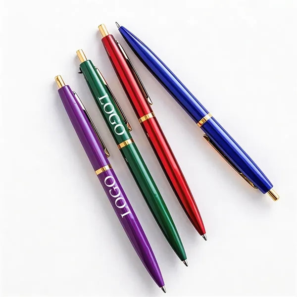 Medium Point Metal Click Ballpoint Pens