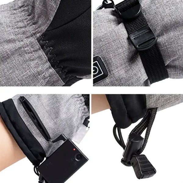 Electric Rechargeable Heated Touchscreen Winter Ski Gloves