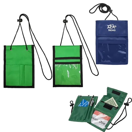 Event Badge Holder with Credential Wallet Pouches
