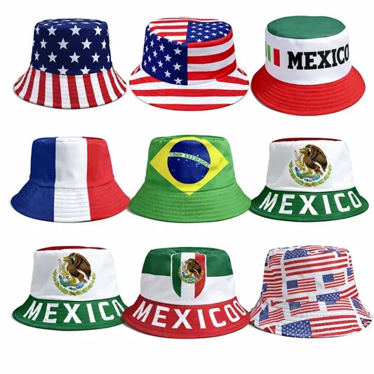 Logo World Cup Bucket Hat Polyester Team Fan