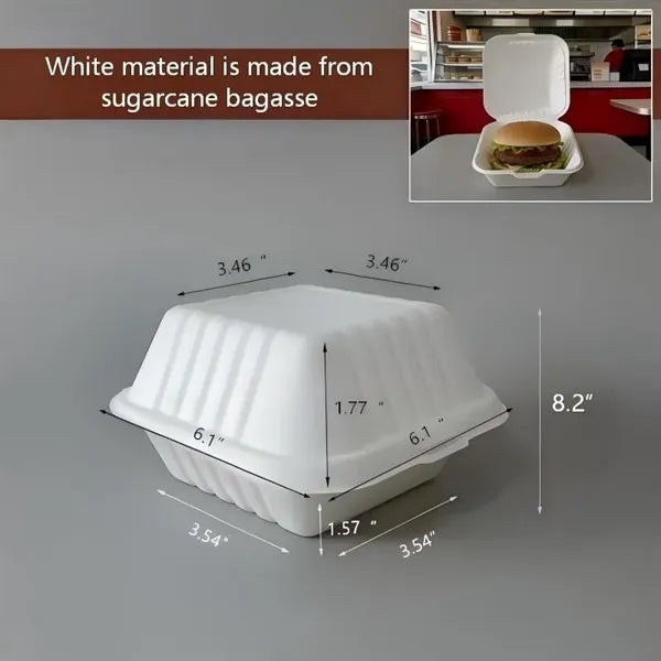 Eco-Friendly 6-Inch Biodegradable Cake Box for Takeout