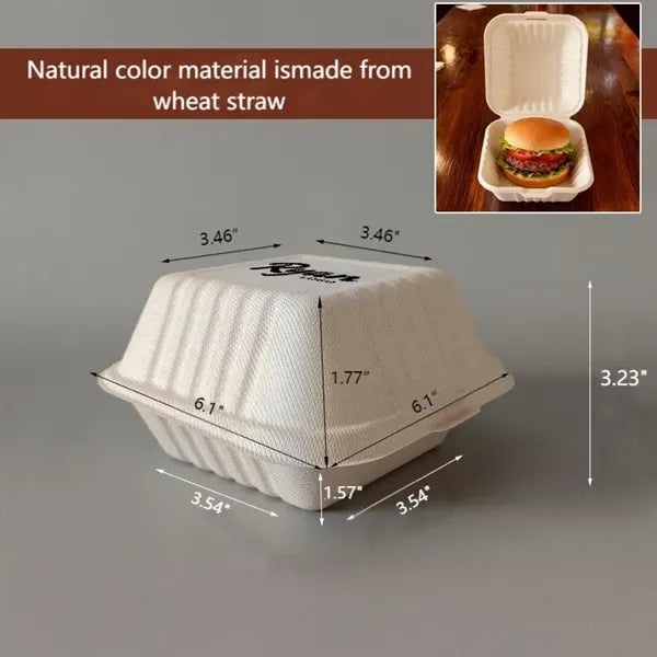 Eco-Friendly 6-Inch Biodegradable Cake Box for Takeout