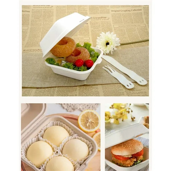 Eco-Friendly 6-Inch Biodegradable Cake Box for Takeout