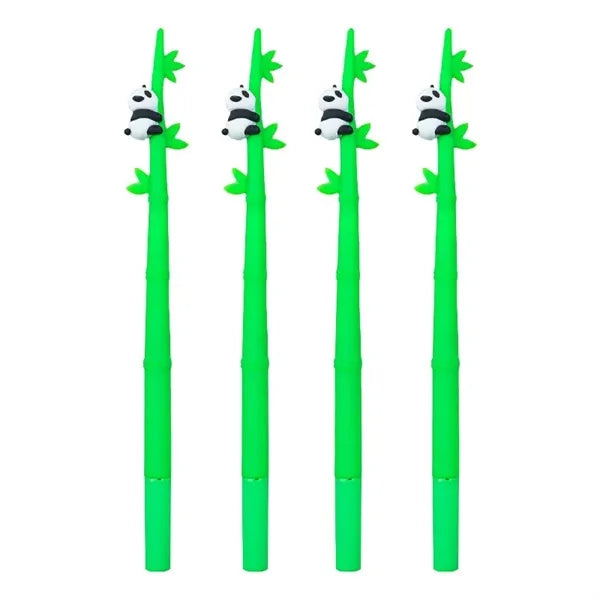 Cute Panda Bamboo 0.38mm Black Ink Custom Logo Gel Pen