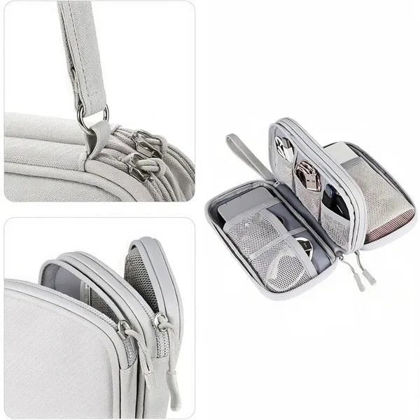 Double Layer Travel Electronics Organizer