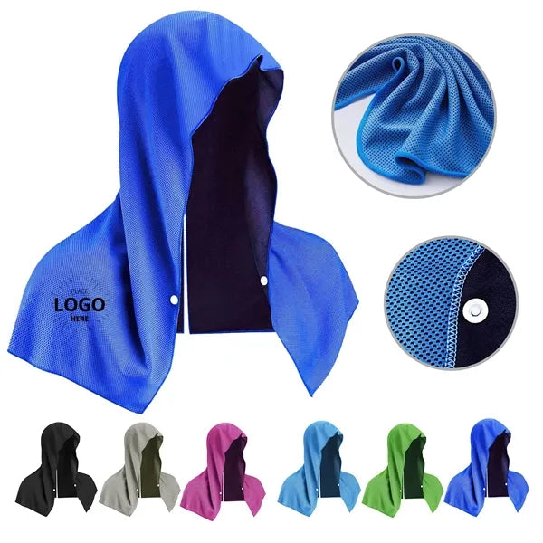 Outdoor Sports Sun Protection Cool Hoodie Headscarf Towel