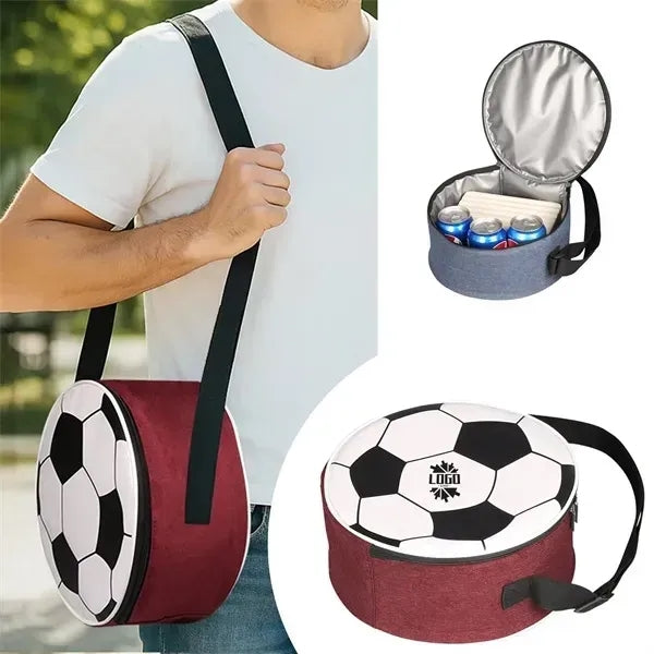 Round Soccer Ball Insulated Cooler Bag