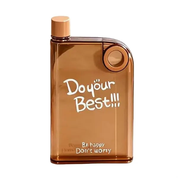 Flat Notebook Style AS Water Bottle with Round Handle