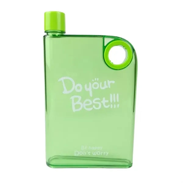 Flat Notebook Style AS Water Bottle with Round Handle