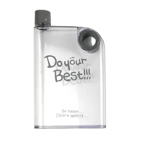 Flat Notebook Style AS Water Bottle with Round Handle