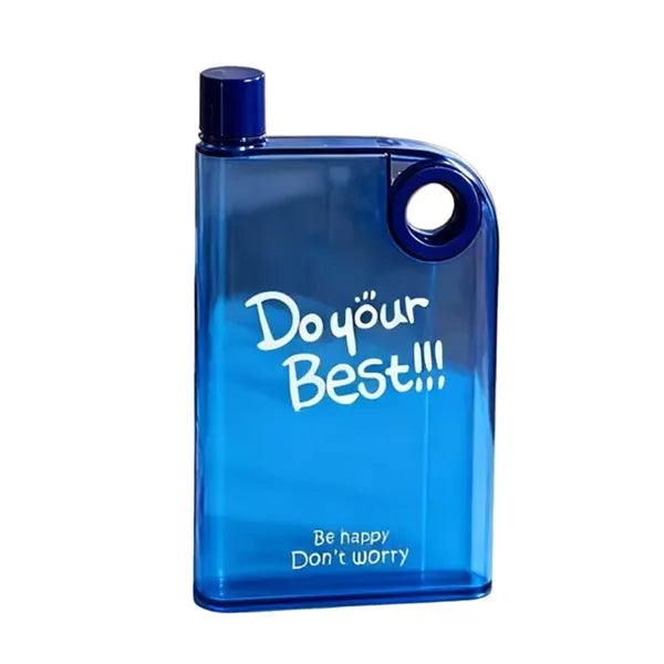 Flat Notebook Style AS Water Bottle with Round Handle