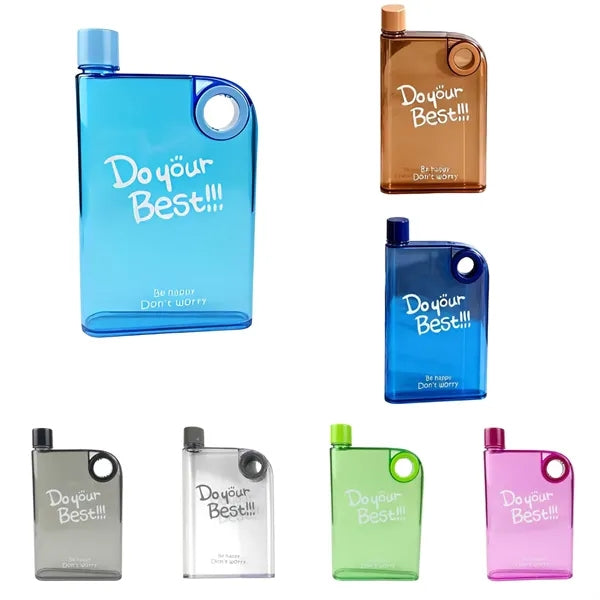 Flat Notebook Style AS Water Bottle with Round Handle