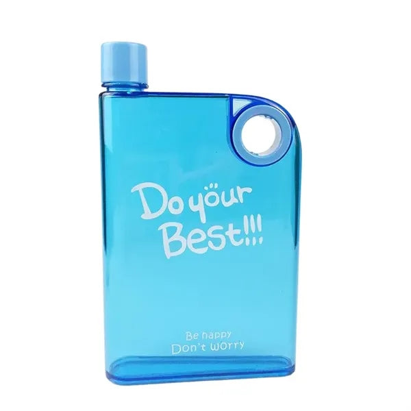 Flat Notebook Style AS Water Bottle with Round Handle