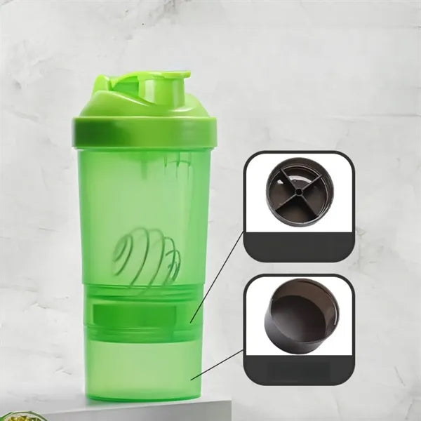 Shaker Bottle with Storage Compartments