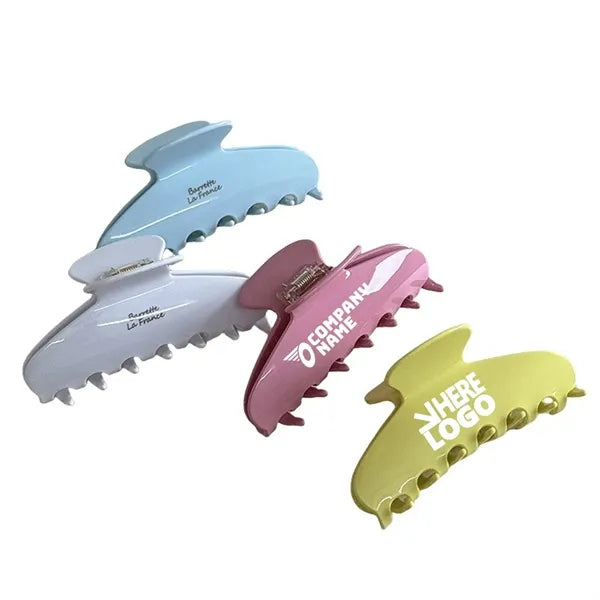 Logo Acetate Hair Claw