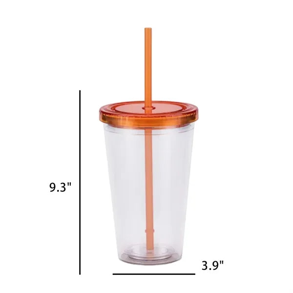 Double-Walled Transparent Drinking Cup
