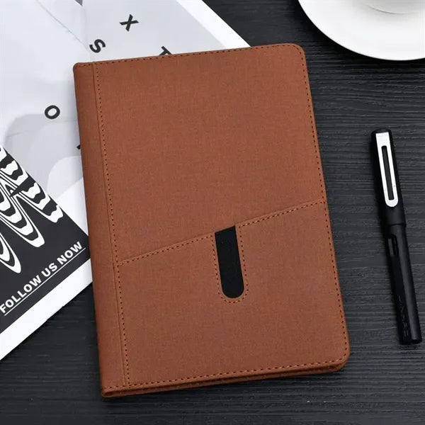 PU Leather Notebook with Pen Slot and Custom Logo
