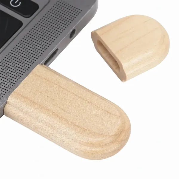 Wooden USB Flash Drive 16GB with Magnetic Cap and Logo