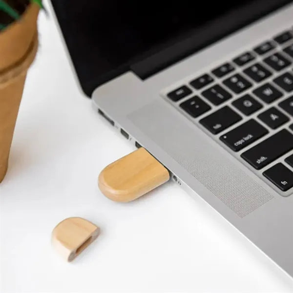 Wooden USB Flash Drive 16GB with Magnetic Cap and Logo