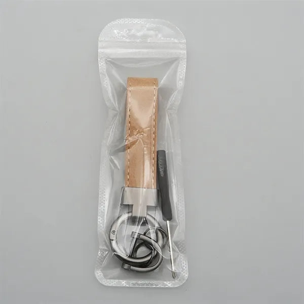 Suede Leather Zinc Alloy Keychain
