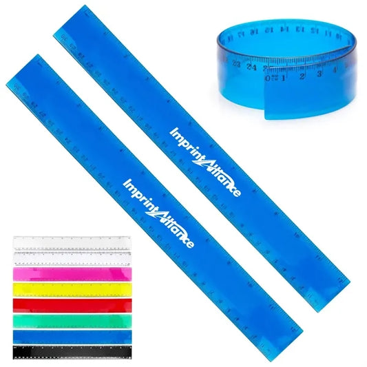 12-inch/30cm Colorful Flexible Dual Scale Ruler