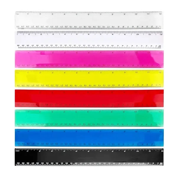 12-inch/30cm Colorful Flexible Dual Scale Ruler