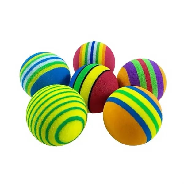 Soft EVA Foam Golf Practice Balls With Color Stripes