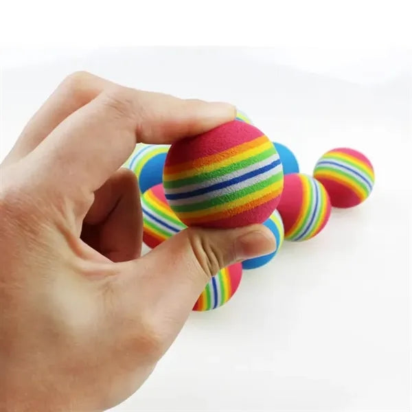 Soft EVA Foam Golf Practice Balls With Color Stripes