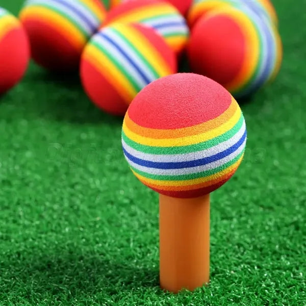 Soft EVA Foam Golf Practice Balls With Color Stripes