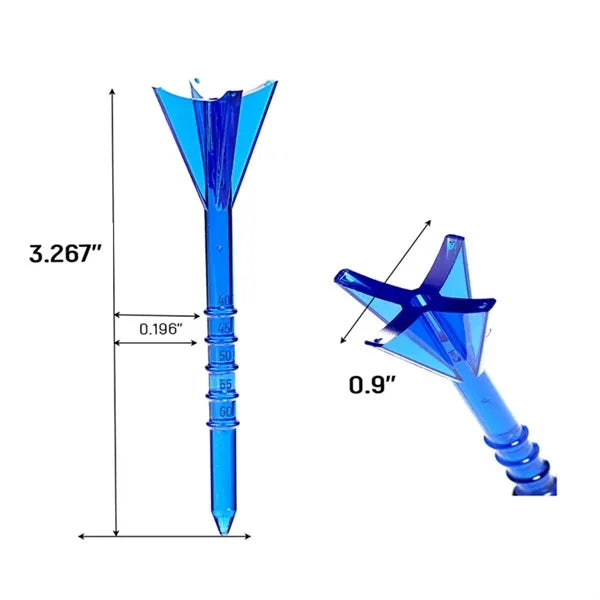 Durable Plastic Golf Tee with Wide Head Support