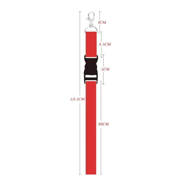 Polyester Lanyard with Plastic Buckle and Metal Hook