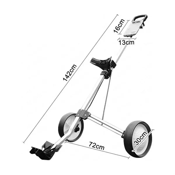 Lightweight Two-Wheel Folding Golf Push Cart Trolley