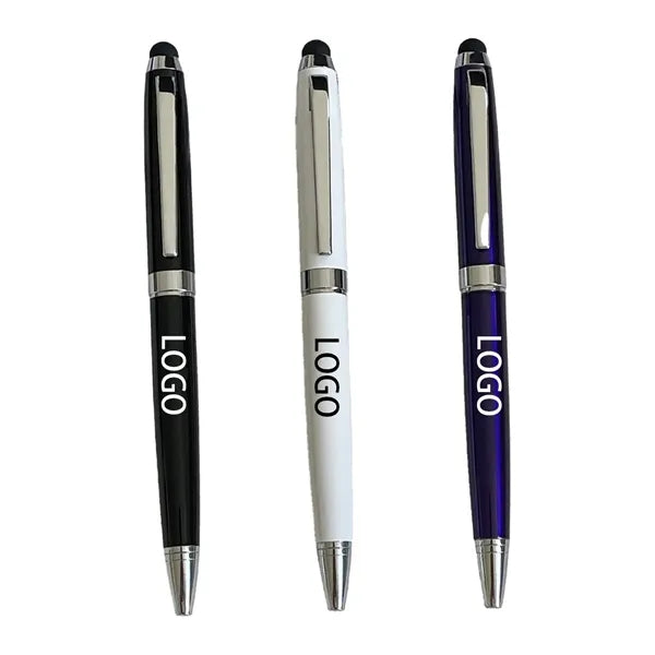Twist Action Metal Ballpoint Stylus Pen